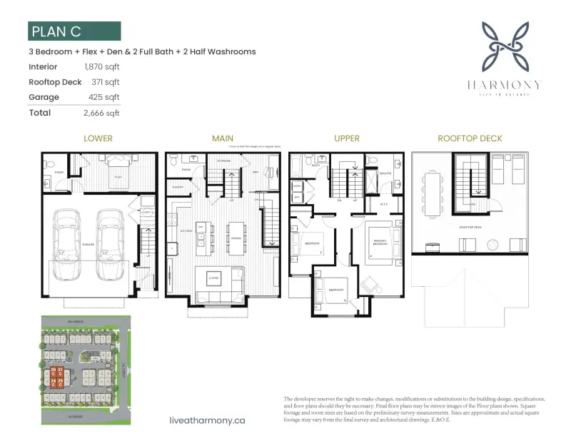 Harmony Harmony Townhomes Surrey Floorplans floor plan
