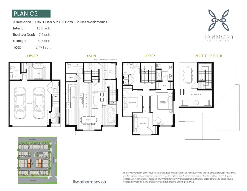 Harmony Harmony Townhomes Surrey Floorplans floor plan