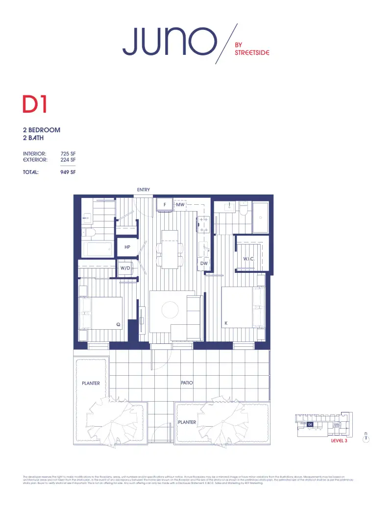 Juno Juno Whalley Highrise 20 floor plan
