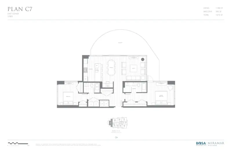Miramar East MIR Plan C7 floor plan