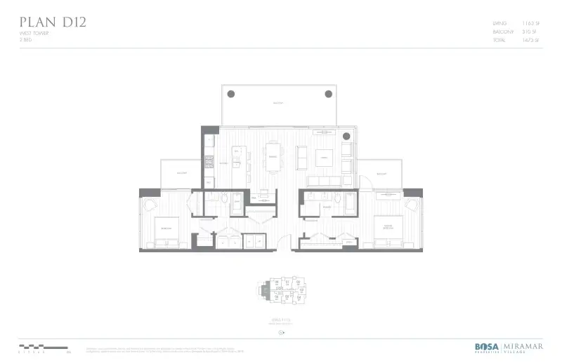 Miramar West MIR Plan D12 floor plan