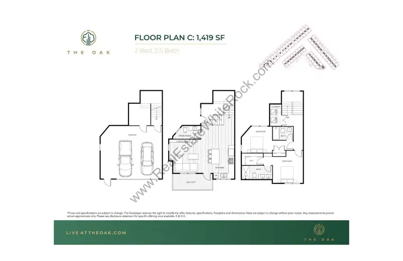 Oak Oak Townhomes South Surrey Floorplans floor plan