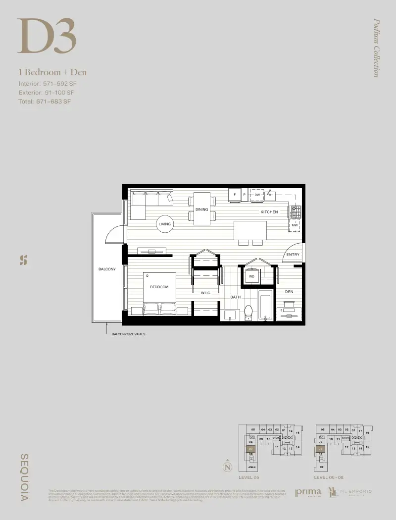 Sequoia West Village Sequoia West Village Whalley Highrise 17 floor plan