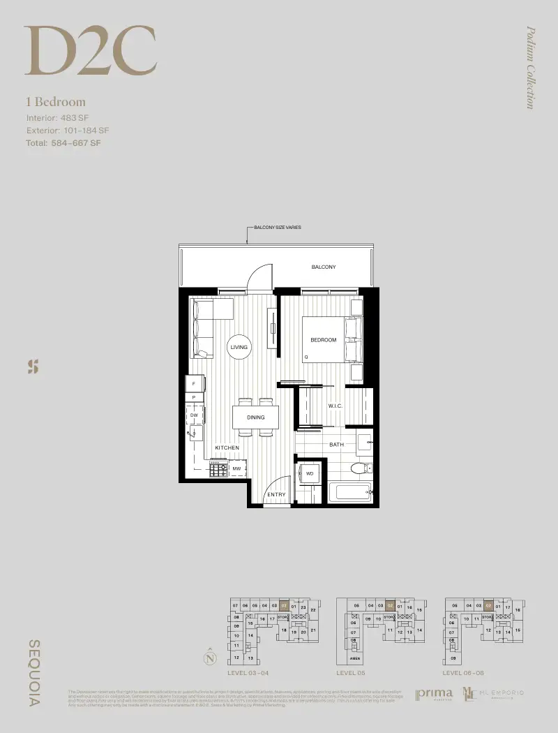Sequoia West Village Sequoia West Village Whalley Highrise 18 floor plan