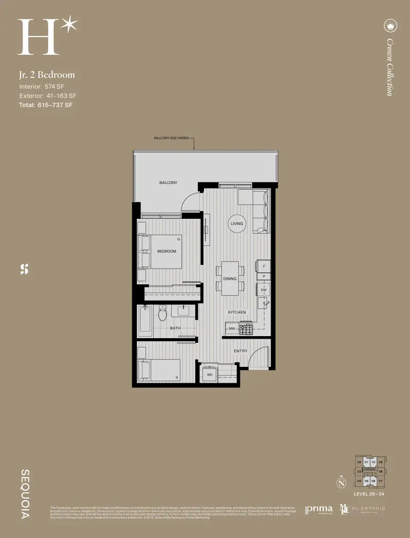 Sequoia West Village Sequoia West Village Whalley Highrise 33 floor plan