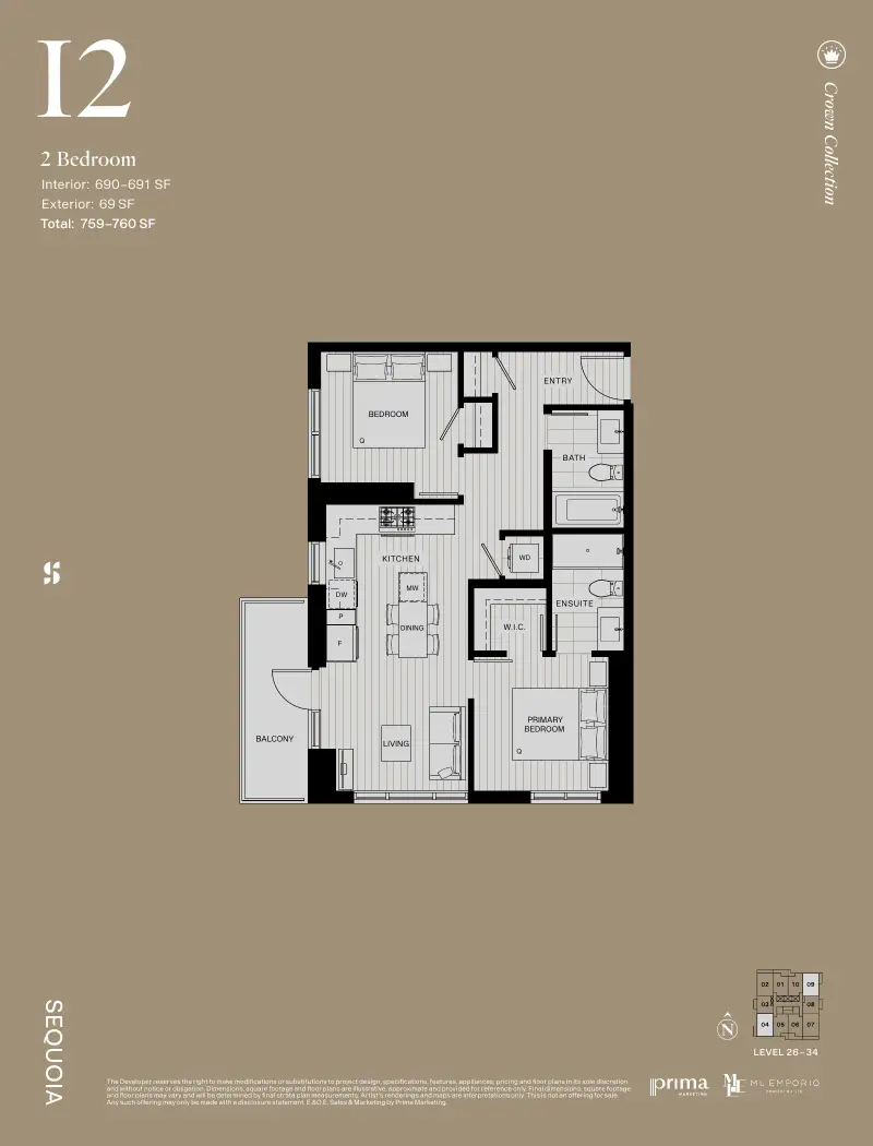 Sequoia West Village Sequoia West Village Whalley Highrise 39 floor plan