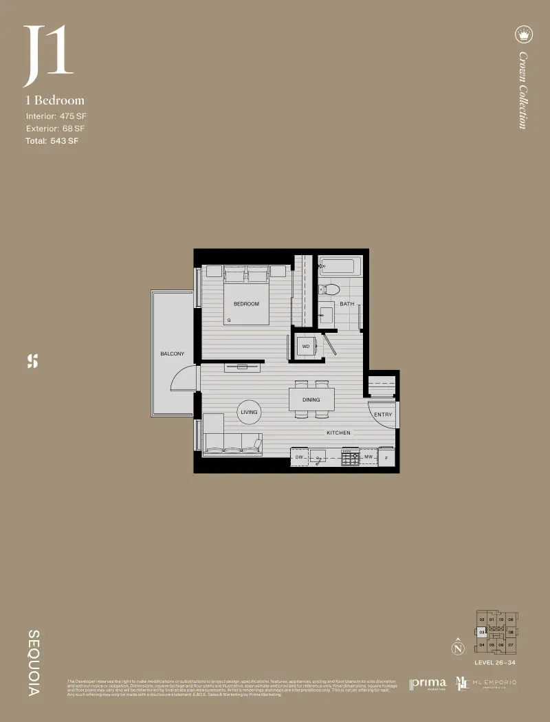 Sequoia West Village Sequoia West Village Whalley Highrise 43 floor plan