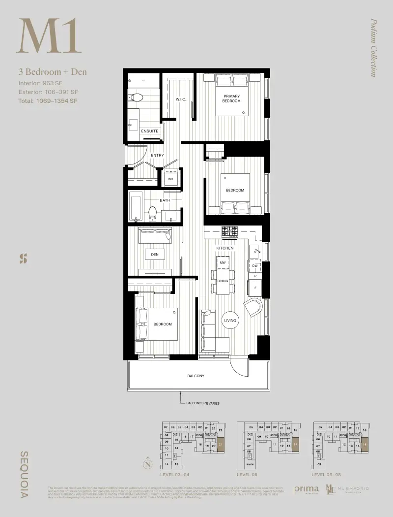 Sequoia West Village Sequoia West Village Whalley Highrise 51 floor plan
