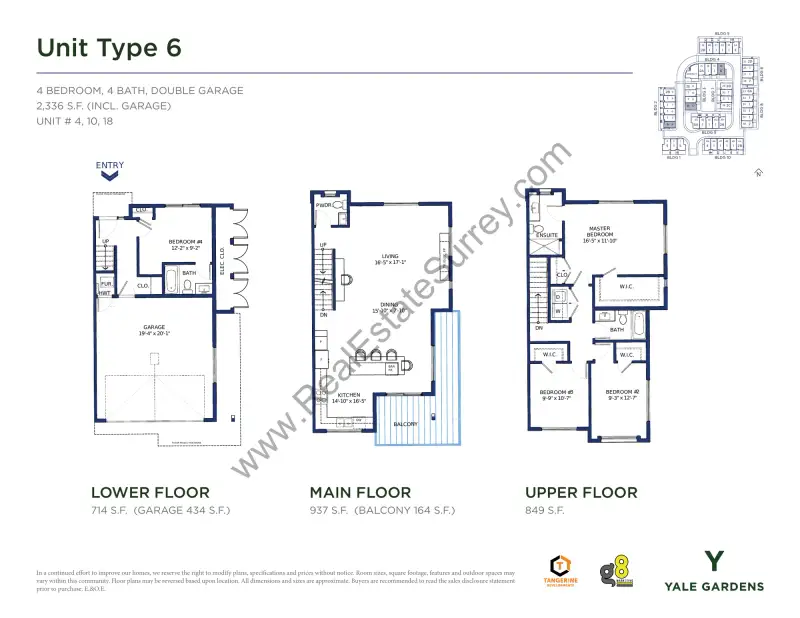 Yale Gardens Yale Gardens Surrey Townhomes floor plan