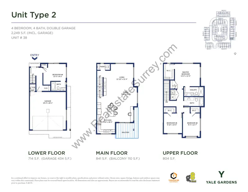 Yale Gardens Yale Gardens Surrey Townhomes floor plan