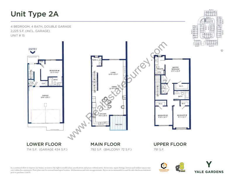 Yale Gardens Yale Gardens Surrey Townhomes floor plan