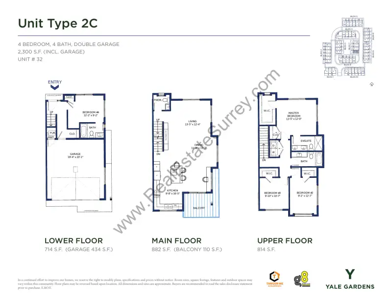 Yale Gardens Yale Gardens Surrey Townhomes floor plan