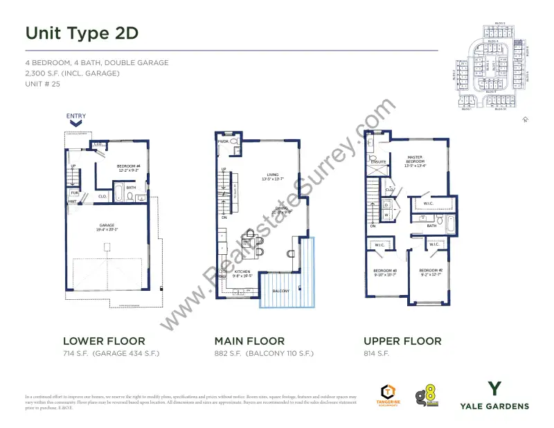 Yale Gardens Yale Gardens Surrey Townhomes floor plan