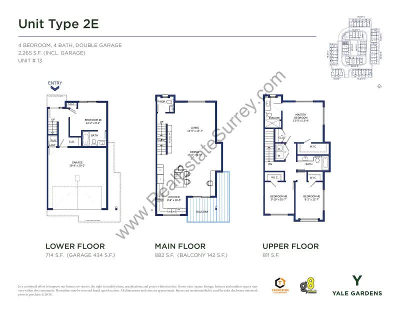 Yale Gardens Yale Gardens Surrey Townhomes floor plan