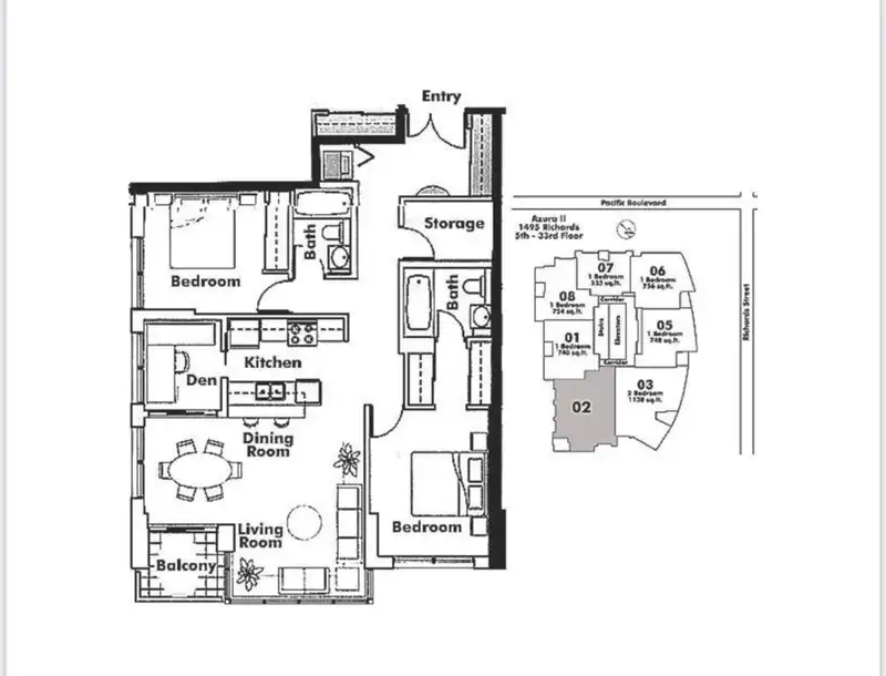 1602 1495 RICHARDS STREET - photo 3 of 22