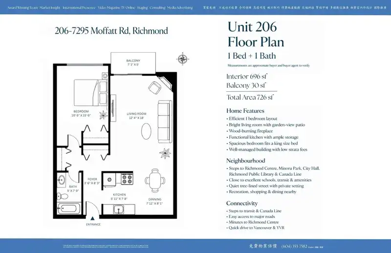 206 7295 MOFFATT ROAD - photo 2 of 36
